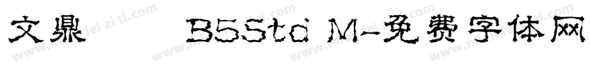 文鼎圓體 B5Std M字体转换